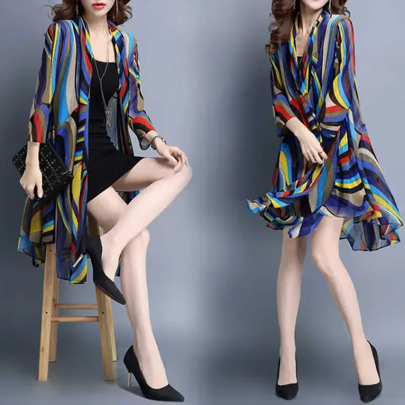 Летняя контрастная блузка с открытым стежком асимметричная Женская одежда