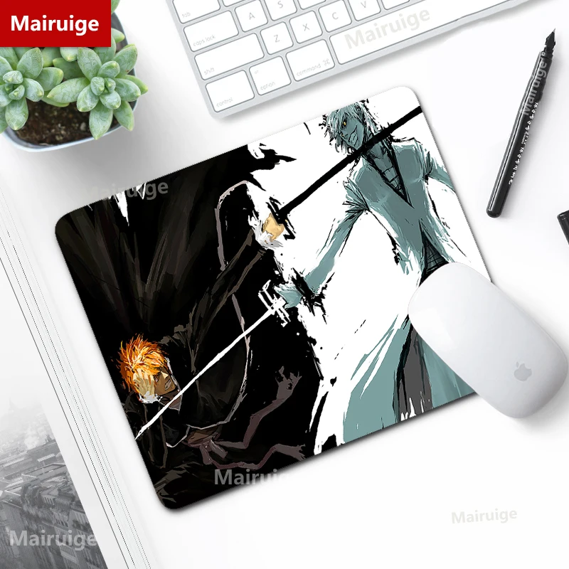 Маленький резиновый коврик для мышки 220x180 мм отбеливатель Kurosaki Ichigo с Аниме Коврик для мыши геймерский коврик Kaeyboard игровые аксессуары Настольный коврик для LOL