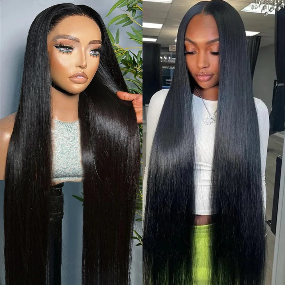 

Glueless Wig Human Hair Bone Straight 7x5 Lace Closure Wig Ready To Wear 13x4 Lace Frontal Preplucked Hairline For Women