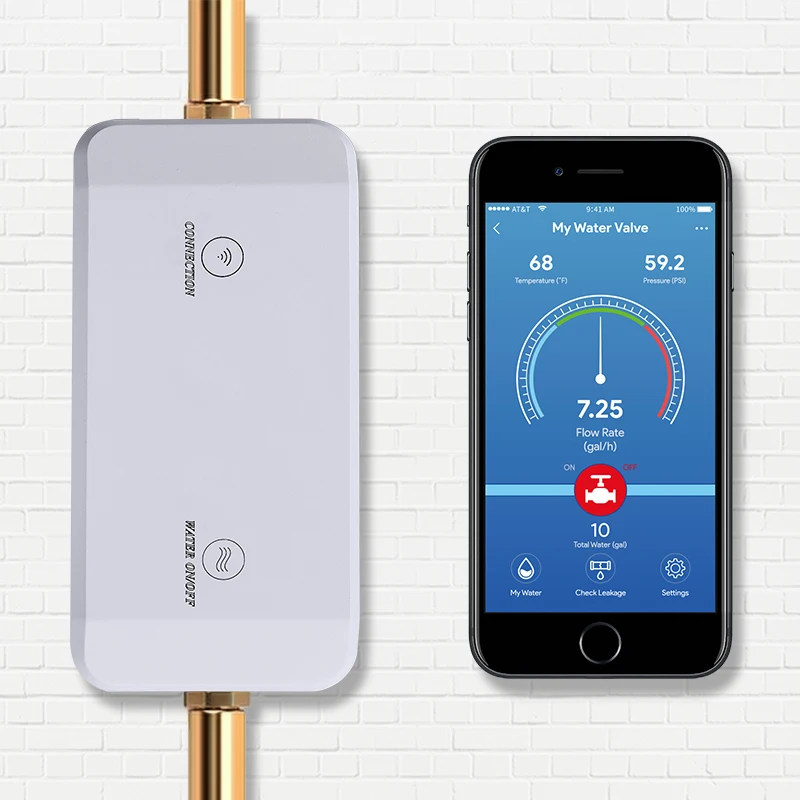 

Intelligent Automatically Remote Control Water Flow/Pressure/Temperature/Leakage WiFi Ble Ultrasonic Smart Water Shutoff Valve