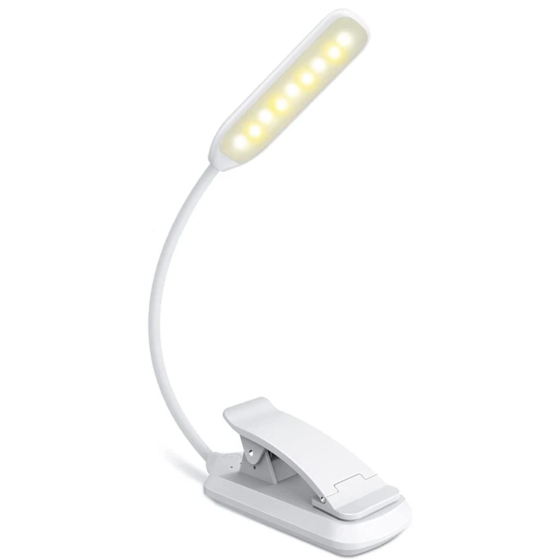 

Reading Lamp Book Clamp,LED Reading Lamp,360° Flexible USB Rechargeable Book Lamp Clamp Light For Night Reading,Office