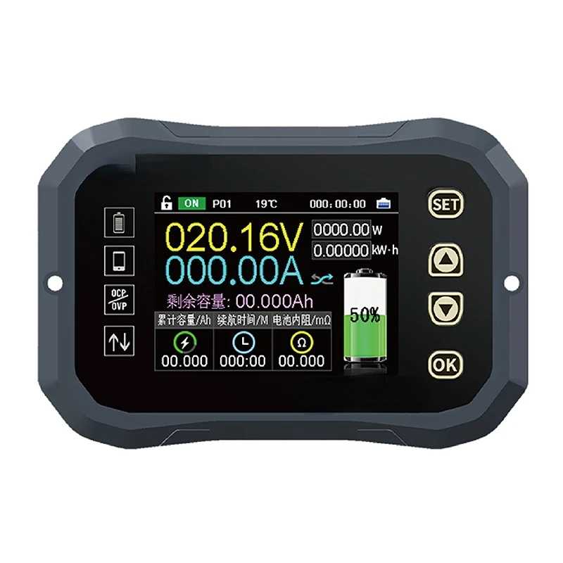 

Battery Capacity Tester 120V 600A Battery Indicator LCD Power Display Coulomb Meter