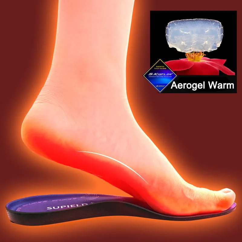 SUPIELD Aerogel Wireless Remote Control Electric Heating Insoles Winter Warm Heated Insoles Washable Men Women Sport Shoes Pads