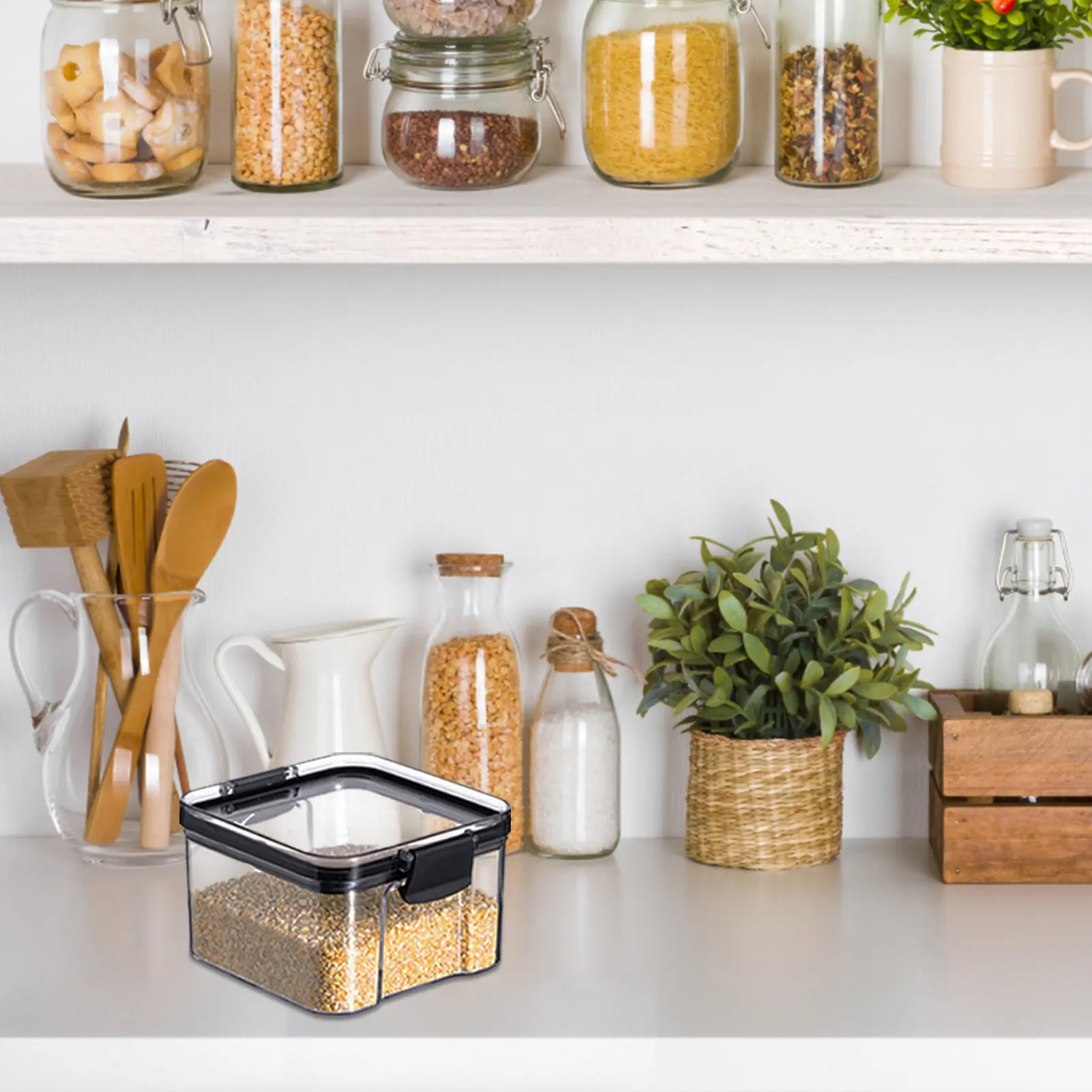 Контейнер для хранения пищевых продуктов органайзер еды с легкими крышками