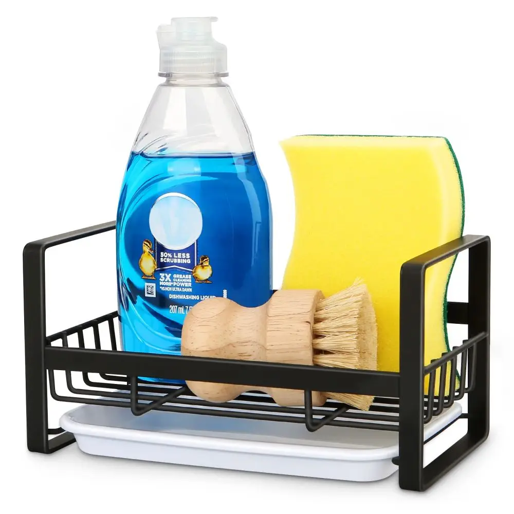 

Kitchen Sink Caddy, Sponge Holder for Kitchen Sink, 304 Stainless Steel Sink Organizer, Dish Sponger Holder, Dish Soap Holder