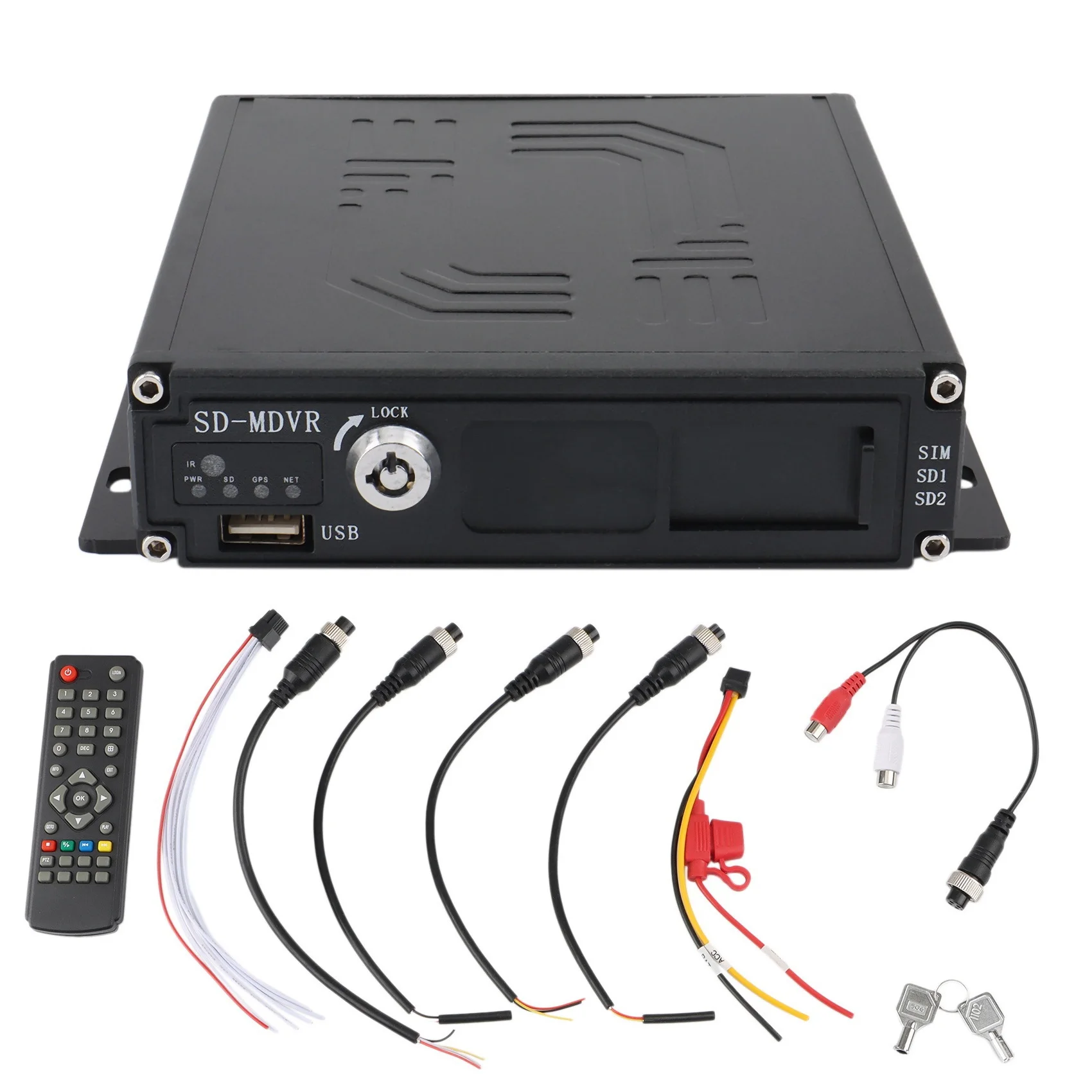 

4 Channel GPS Track Wifi 1080P AHD SD Vehicle Mobile Vehicle Car DVR Video Recorder Real-Time Remote View On PC