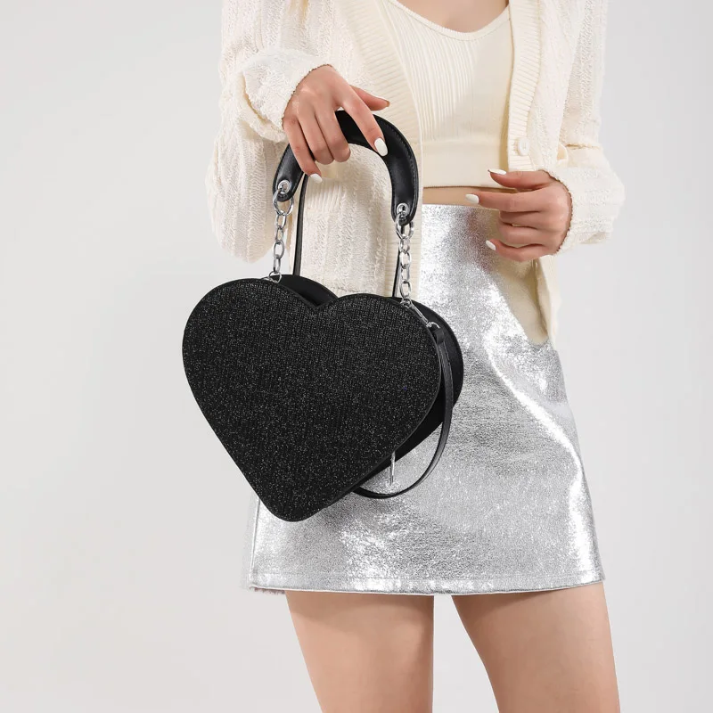 Милая сумка в форме сердца летняя Женская мини через плечо кошелек модная