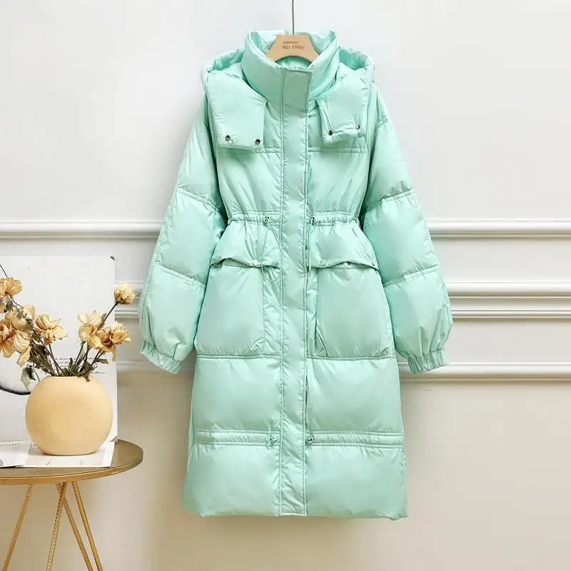 2023 New Thick Winter Parkas Coat Casual Hooded Warm Long Jackets Coat Winter Female Thicken Parkas Outwear Coat Buttons S87