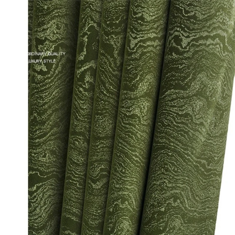 Американский ретро зеленый свет роскошные французские бархатные толстые шторы
