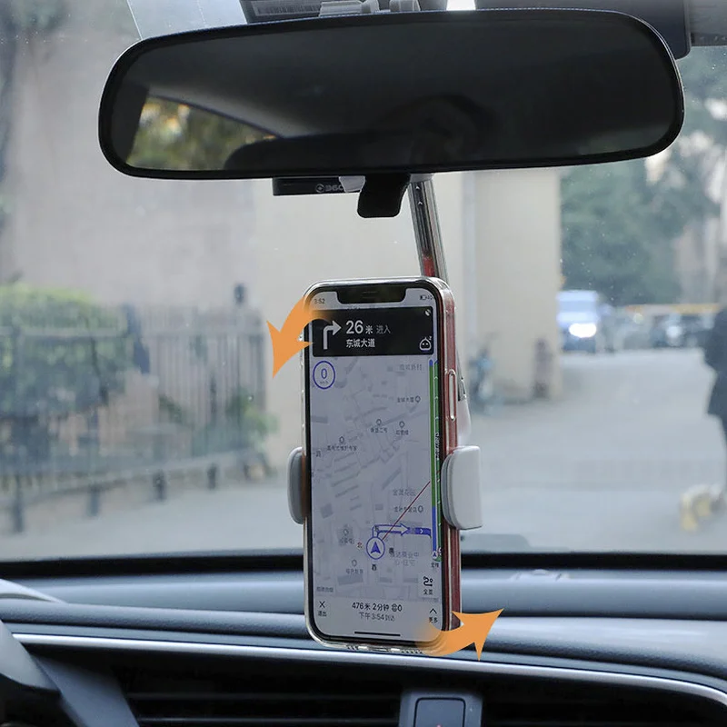 360° rearview mirror phone holder universal car phone holder gps seat smartphone car phone holder stand adjustable support free global shipping