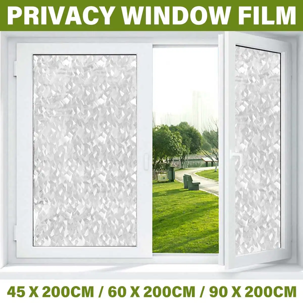

Decorative Self Adhesive PVC Window Privacy Film Static Sticker Decals Waterproof Sun UV Protection Bamboo Sliding Door Bathroom