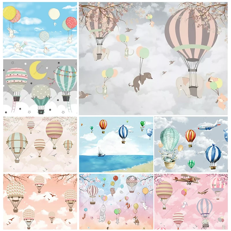 

YOUQU 5d Diy Cartoon Diamond Painting Hot Air Balloon Full Circle/square Diamond Rhinestone Picture Parent-child Home Decoration