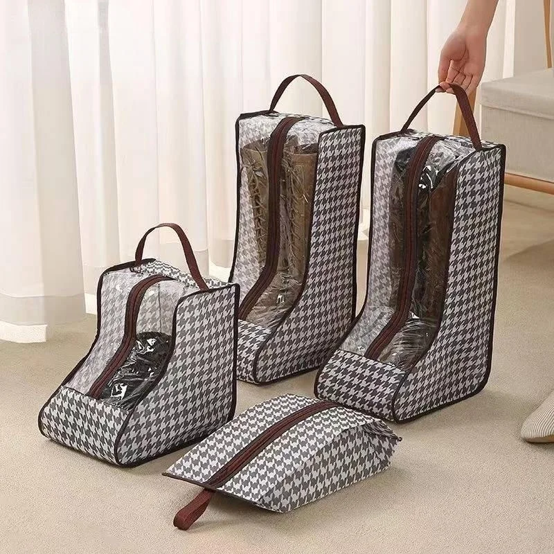 

Dustproof Rain Boots Storage Bag Portable Shoes Organizer Zipper Pouch Travel Shoes Protection Holder Bag Closet Organizer Bag