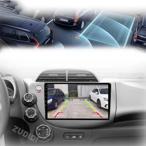 2Din 4G Android 16 WiFi DSP CarPlay Автомобильный стерео радио Мультимедийный видеоплеер для HONDA FIT JAZZ LHD 2007-2014 Навигация GPS