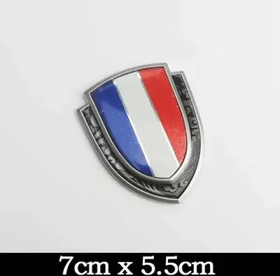 

Наклейка с эмблемой флага Франции для Peugeot Citroen Renault DS Koleos Logan Fluence Duster Megane C4 Fender Logo Стайлинг автомобиля