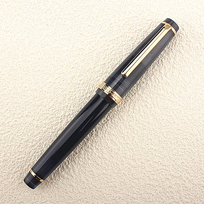 

Jinhao 82 прозрачная перьевая ручка карамельного цвета с золотой отделкой акриловый цилиндр с тонким наконечником для письма каллиграфии подписи школы