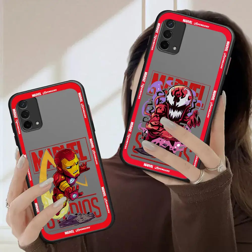 

Marvel Avengers Anime Cartoon Case For OPPO A94 A93 A92 A92S A91 A83 A74 A73 A72 A71 A59 A57 A55 A54 A53 A39 A37 5G Black Cover