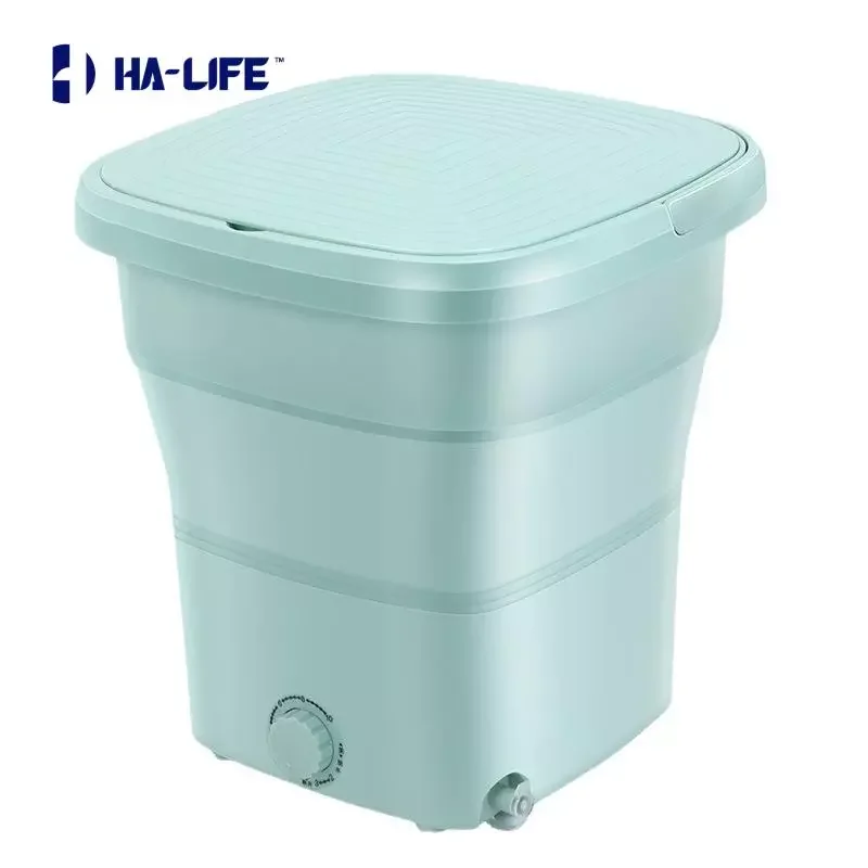 Enlarge HA-Life Folding Washing Machine Small Bucket Portable Fully Semi-automatic Washing Underwear Panties Socks Baby Clothes New 2022
