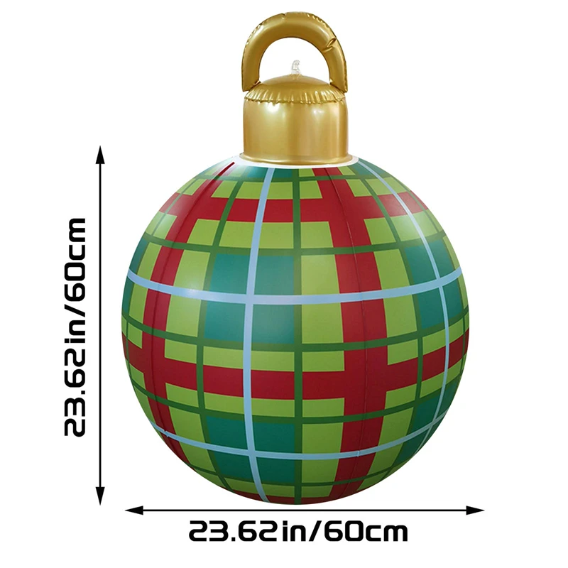 

2022 1pcs 60cm Christmas Inflatables Decorations Xmas Tree Decor Giant Balls Outdoor PVC Atmosphere Inflatable Toys For Home