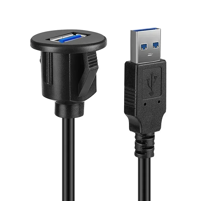 

Панель USB 3.0 Встроенный автомобильный кронштейн Удлинительный кабель Подходит для автомобиля Грузовик Лодка Мотоцикл Панель приборной панели 1 м