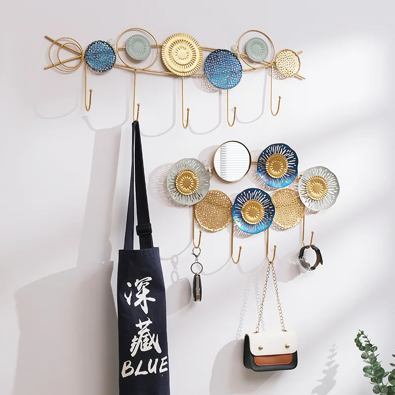 Creative Iron Hook Wall Hanging At The Entrance Of The Key Holder Wall Rack Coat Hanger And Hat Hook Bathroom Accessories