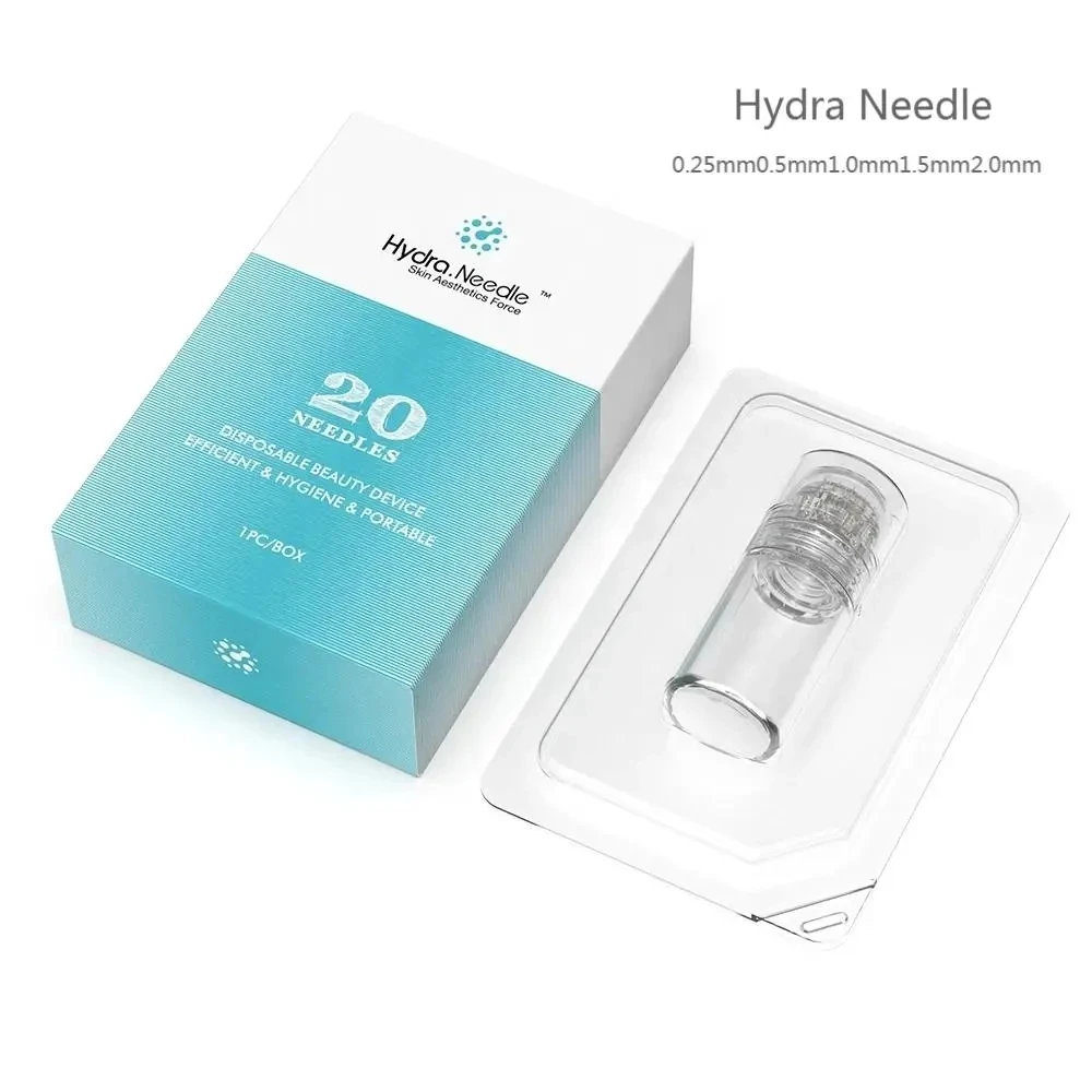 

Hydra 20 Pin Micro Needle Titanium Tips Derma Needles Skin Care Anti Aging Whiten Bottle Stamp Serum Injection Reusable