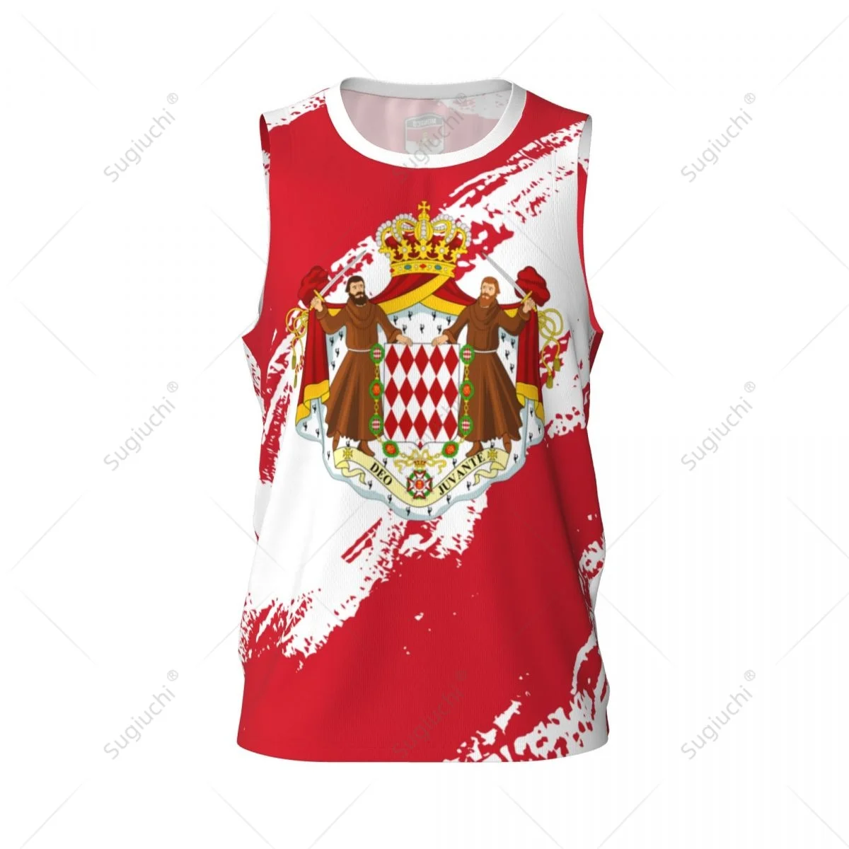 Мужская баскетбольная спортивная рубашка с флагом Монако для бега и фитнеса