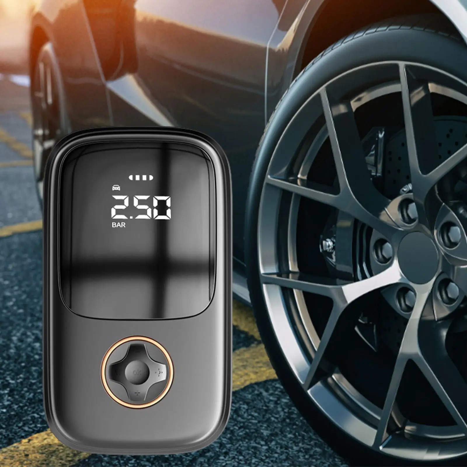 

Portable Tire Inflator with LED Light Electric Ball Pump Air Compressor for Volleyball Car Tire Car Tires Soccer Basketball