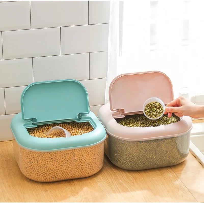 

Бытовая герметичная пластиковая коробка для хранения, влагостойкий контейнер для хранения насекомых, коробки-органайзеры для рисовой муки...