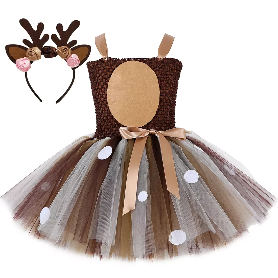 

Brown Sunflower Tutu Dress for Girls Kids Pumpkin Halloween Costumes Children Princess Girl Fall Autumn Dresses for Birthday
