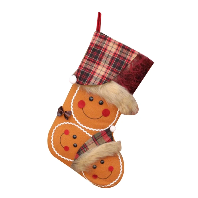 

Christmas Santa Snowman Elk Burlap Xmas Stockings Pendant Crafts Dropship