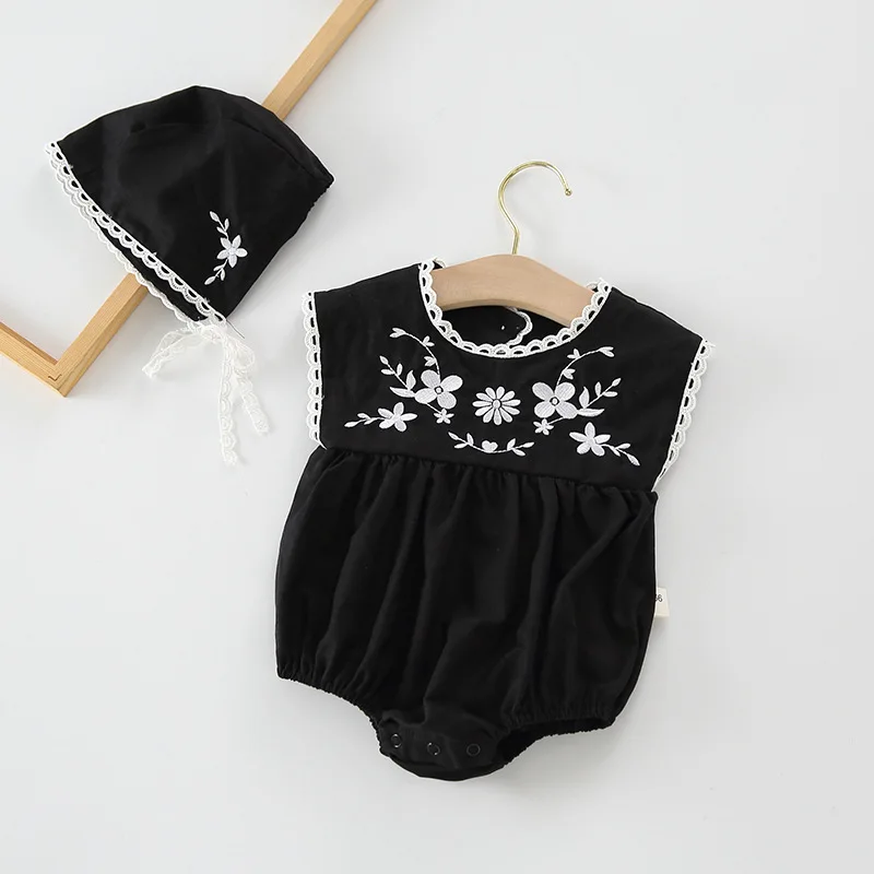 Criscky Baby Summer Clothing Cute Toddler Baby Girl Embroidery Bodysuit Jumpsuit Sleeveless Sunsuit Clothes Playsuit Outfits