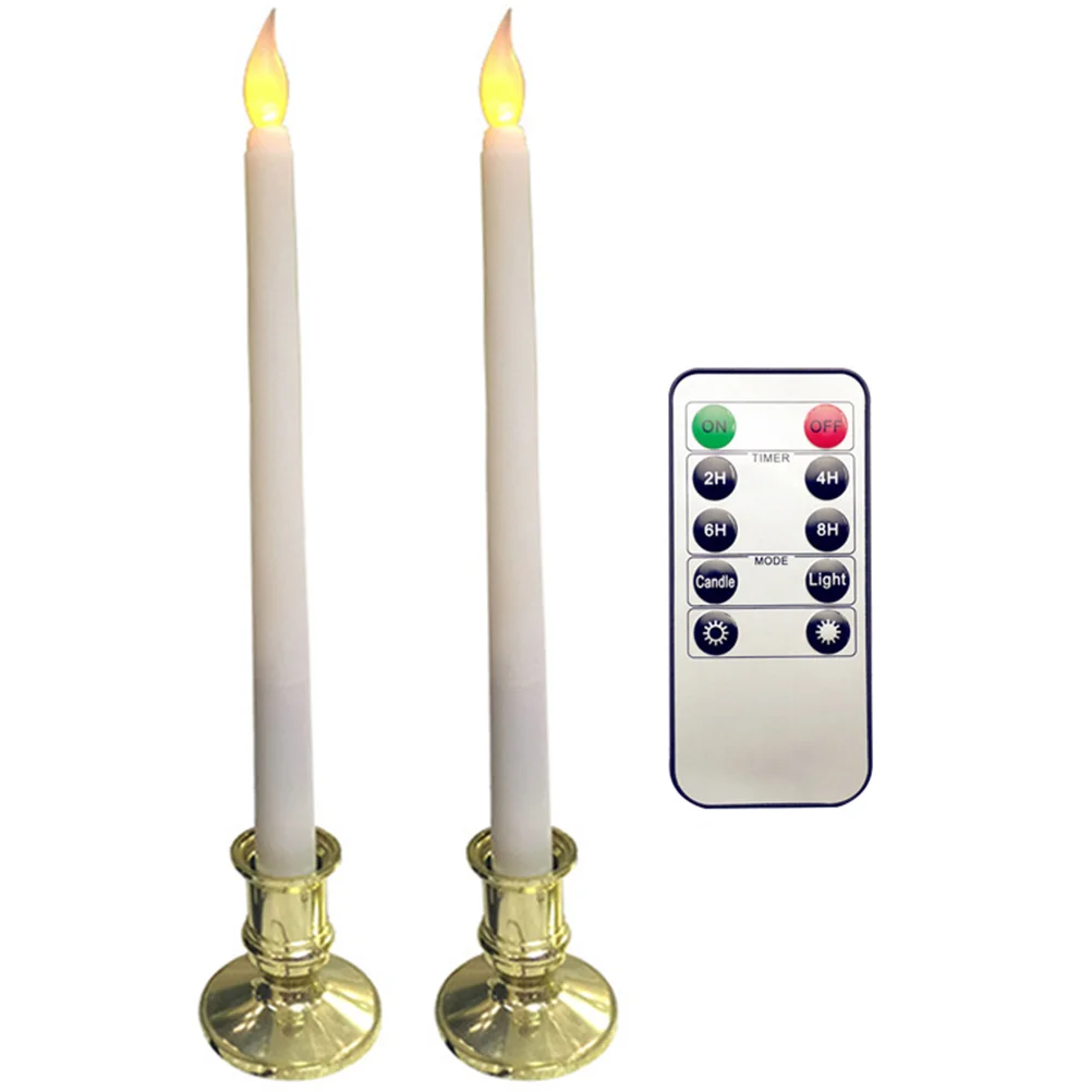 

6 Pcs Candles LED Outdoor Decor Lights LED Decor 3d Light Pointy Tall LED Candles Large Flameless Candles