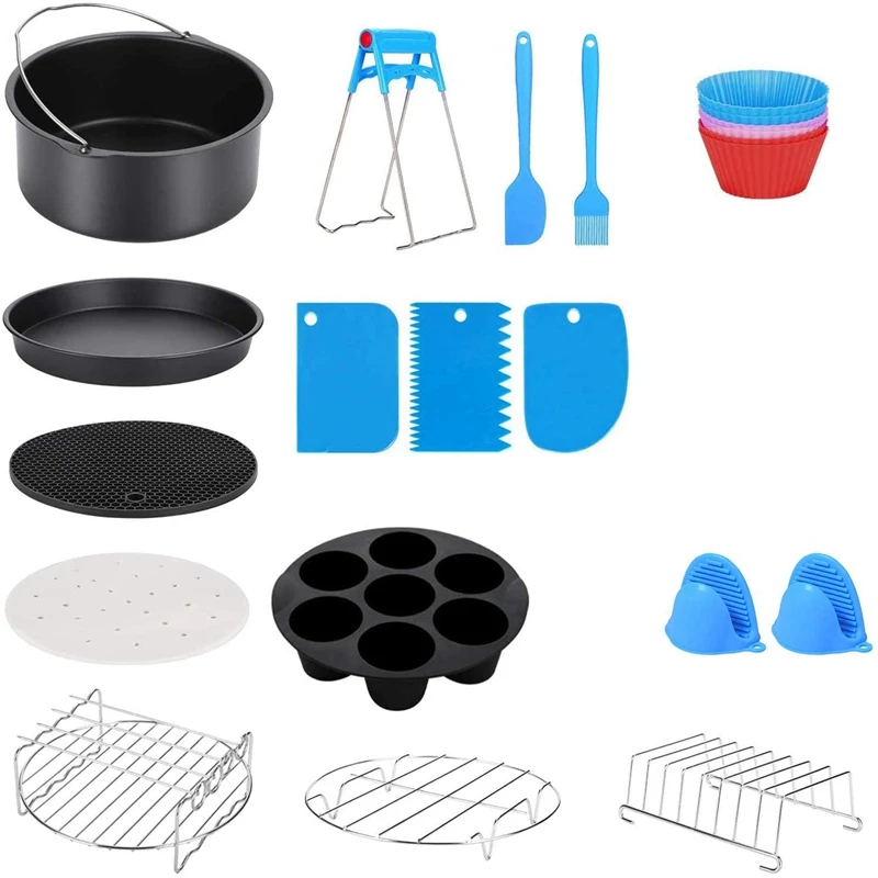 

8 Inch Air Fryer Accessories,Deep Fryer Accessories,For Growise Phillips Cozyna Fits All 4.2 Quart-5.8 Quart Air Fryer