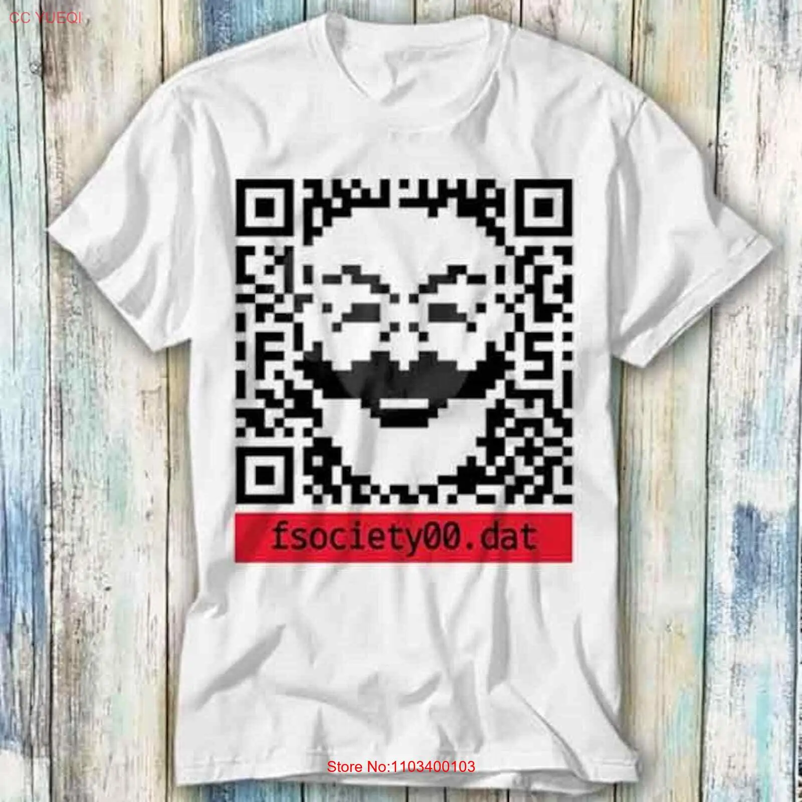 QR-код Штрих-код Fsociety Evil Corp Elliot Hacker Mr. Робот Футболка Мем Подарок Развлечение