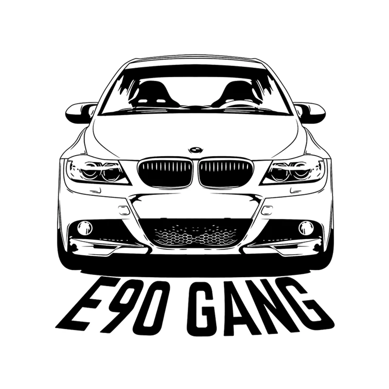 

RuleMylife E90 GANG for BMW E90 Car Stickers Decal Anime Cute Car Accessories Decoration Pegatinas Para Coche