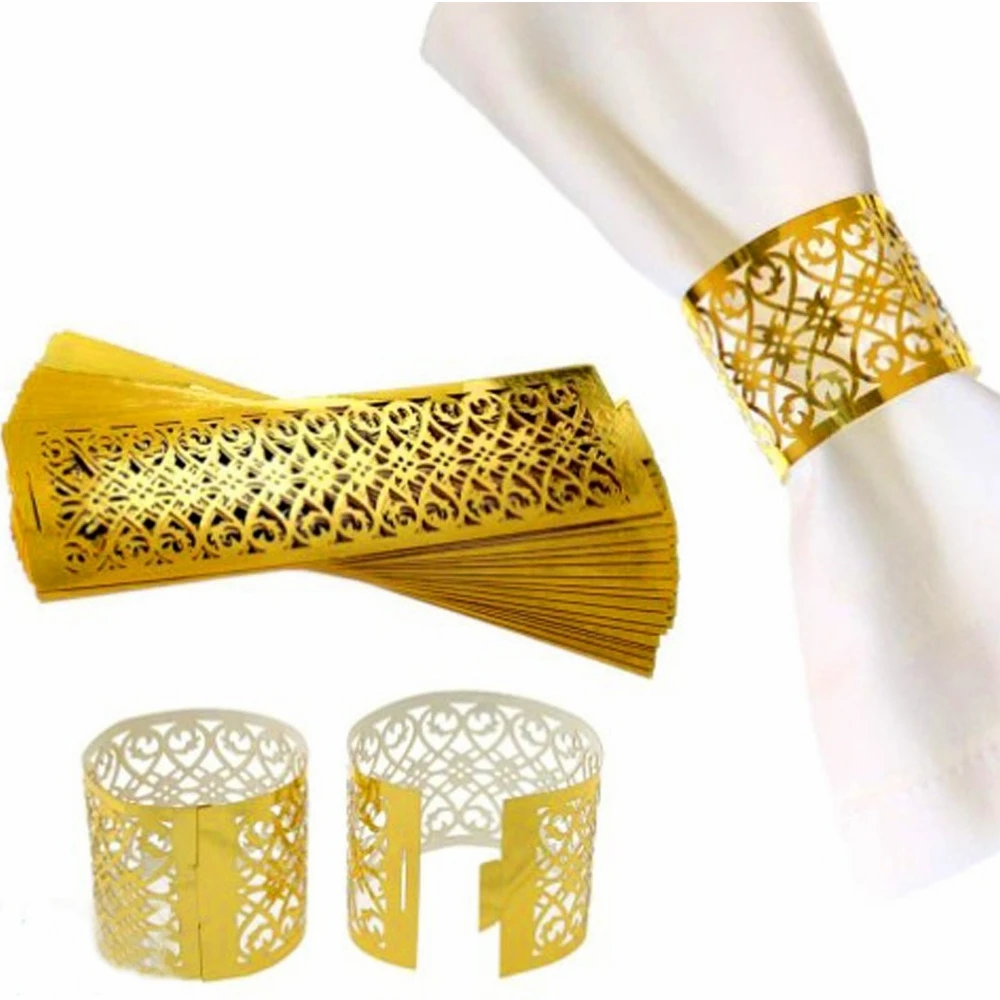 

50pcs/lot Napkin Rings For Wedding Table Decoration Serviette Rings Napkin Holder Baby Shower Birthday Party Supply Decorations