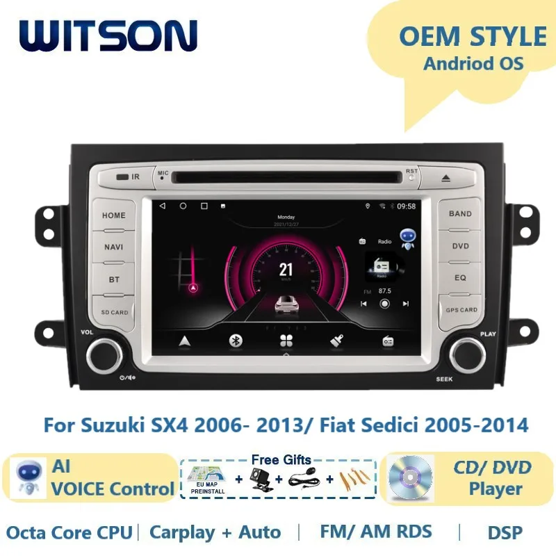 

WITSON Android 13 CAR RADIO DVD Player for Suzuki SX4 2006- 2013 Fiat Sedici 2005-2014 GPS Carplay Navi Auto Stereo Multimedia