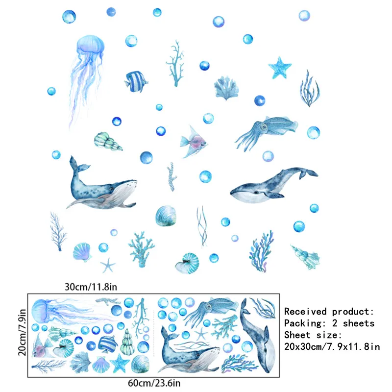 

Светящиеся наклейки MOONBIFFY Океанские существа