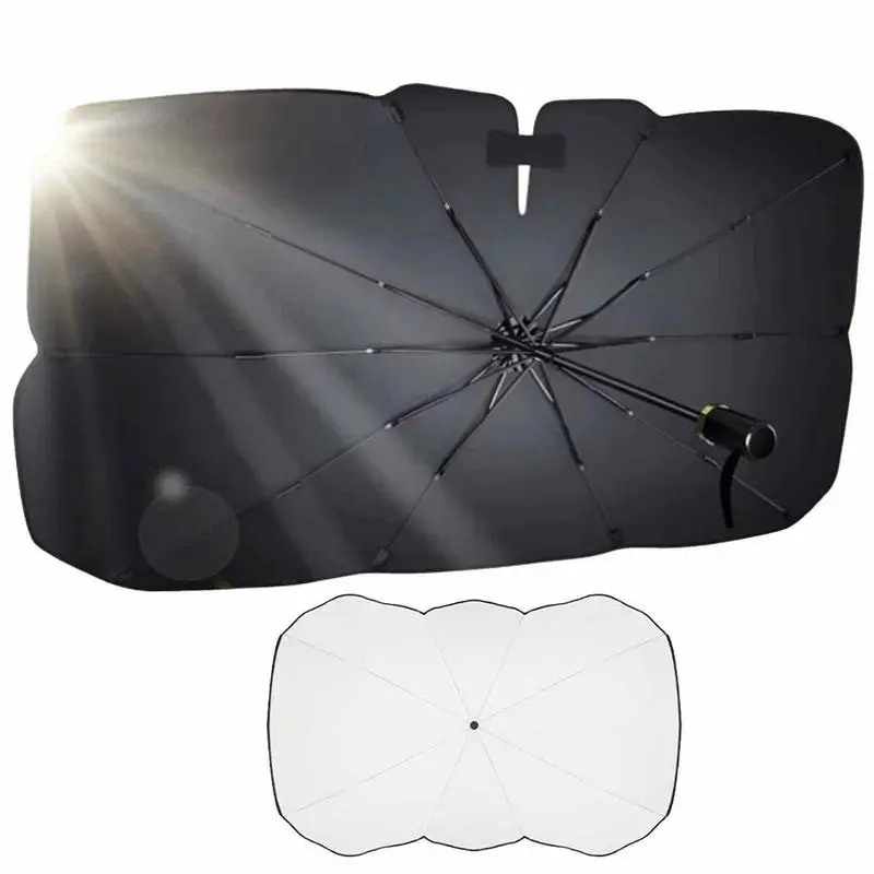 

Солнцезащитный зонт для лобового стекла автомобиля, складной зонт для лобового стекла, устойчивый к ультрафиолетовому излучению, автомобильный аксессуар с поворотом на 360 градусов, летние аксессуары