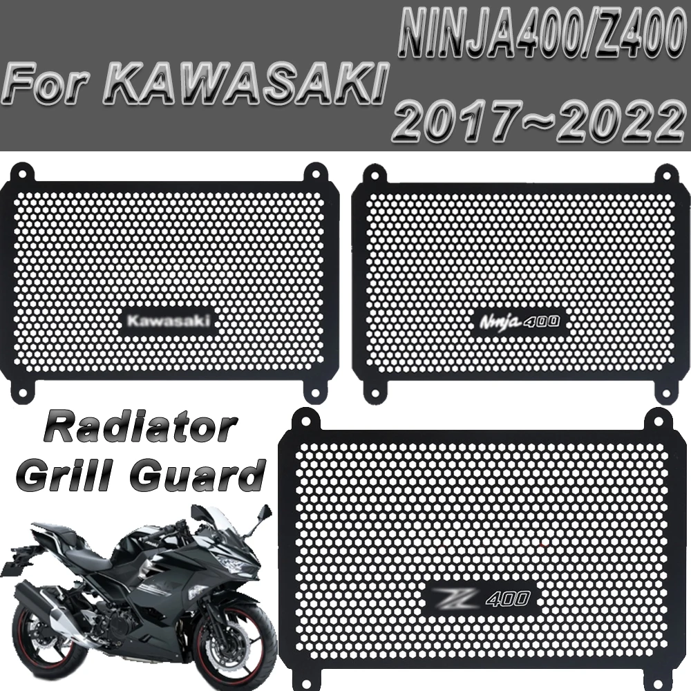 

For KAWASAKI NINJA400 NINJA 400 Z400 2017~2022 Motorcycle Parts Radiator Grille Cover Guard Protection Protetor Radiator Guard