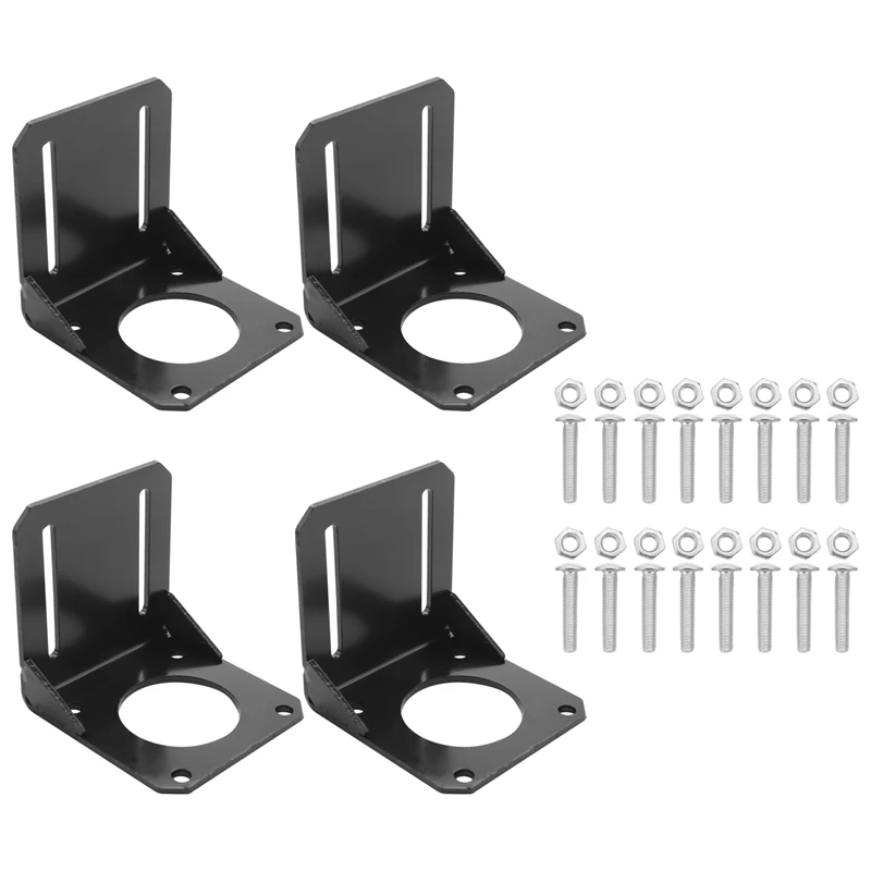 

LJL-4Pcs 57 Stepper Motor Nema 23 Fixed Seat, Nema 23 Stepper Motor Steel Mounting Bracket,With Mounting Screws