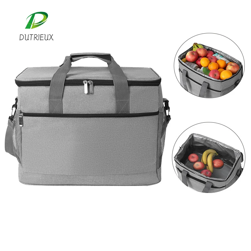 

32L Soft Cooler Bag with Hard Liner Large Insulated Picnic Lunch Bag Box Cooling Bag for Camping BBQ Family Outdoor Activities