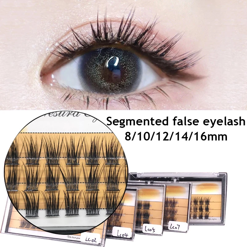 

Individual Lashes Segmented False Eyelashes Single Cluster Grafting Lash Extension 3D Volume Fans Fake Eyelashes DIY Eye Makeup