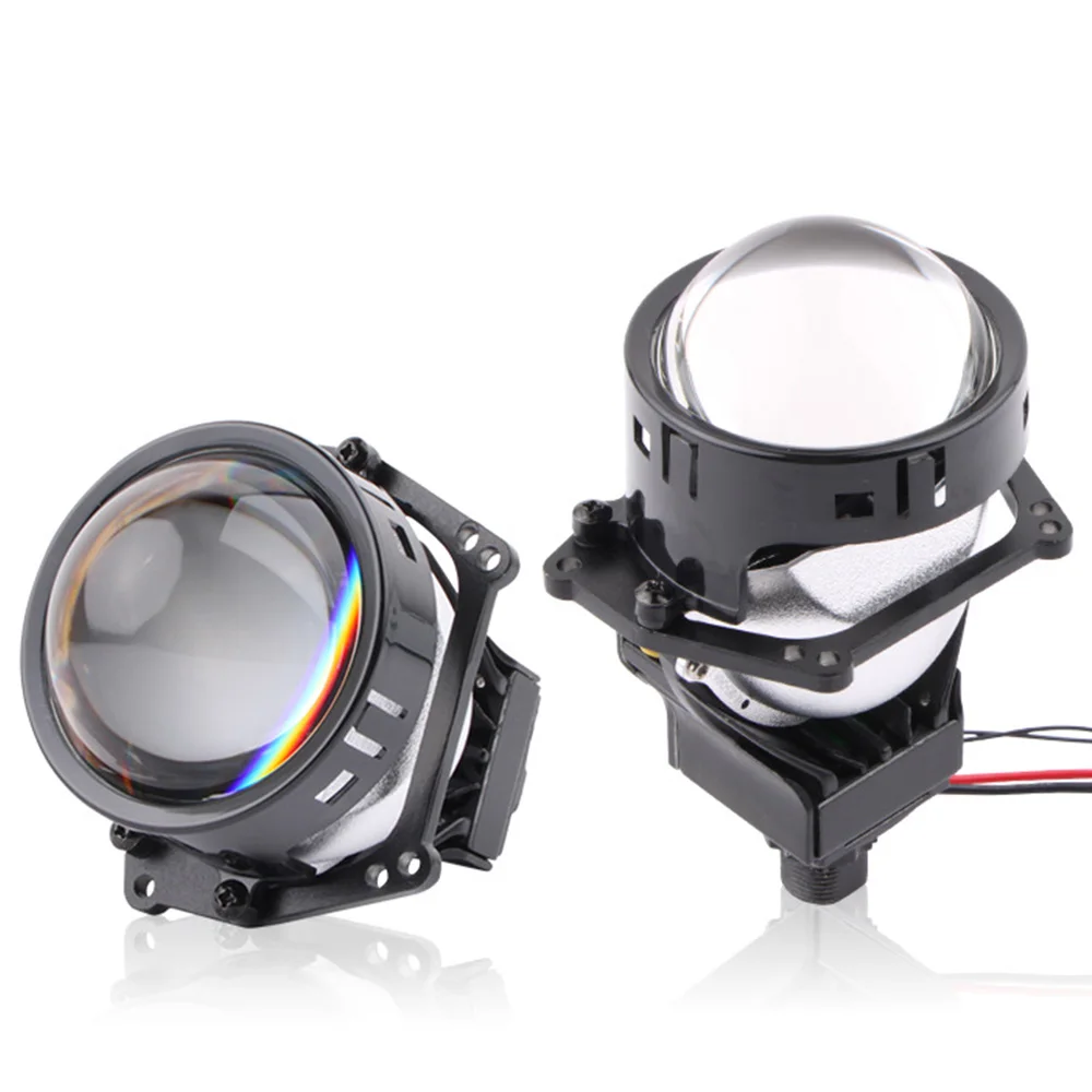 

2 Reflector 3 inch Bi-LED Laser Fog Light Lens for Car, 110W 5500K-6000K, Easy Retrofits Bi LED Laser Projector Lens Headlight