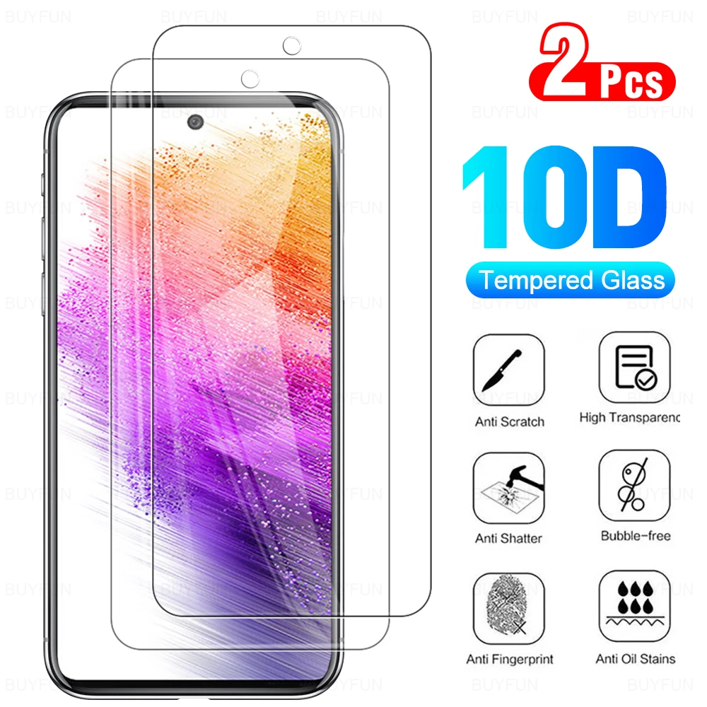 

2 шт 10D закаленное стекло для Samsung Galaxy A73 A22s A33 5G A72 A32 M32 A22 4G 5G A71 A23 M23 M22 HD защитное стекло полное покрытие