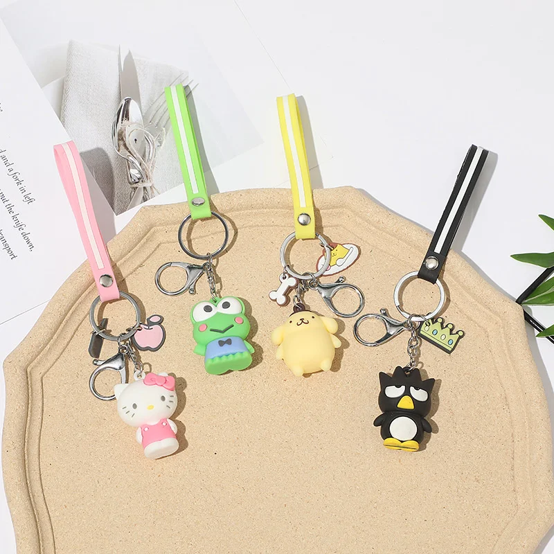 

2021 new fashion cartoon frog KT cat keychain pendant chain student chartered car pendant wholesale