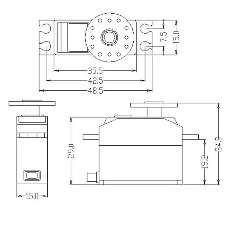 K-power P0260/M0260/DM0260 4 кг Крутящий Момент Микро/Мини RC сервопривод для