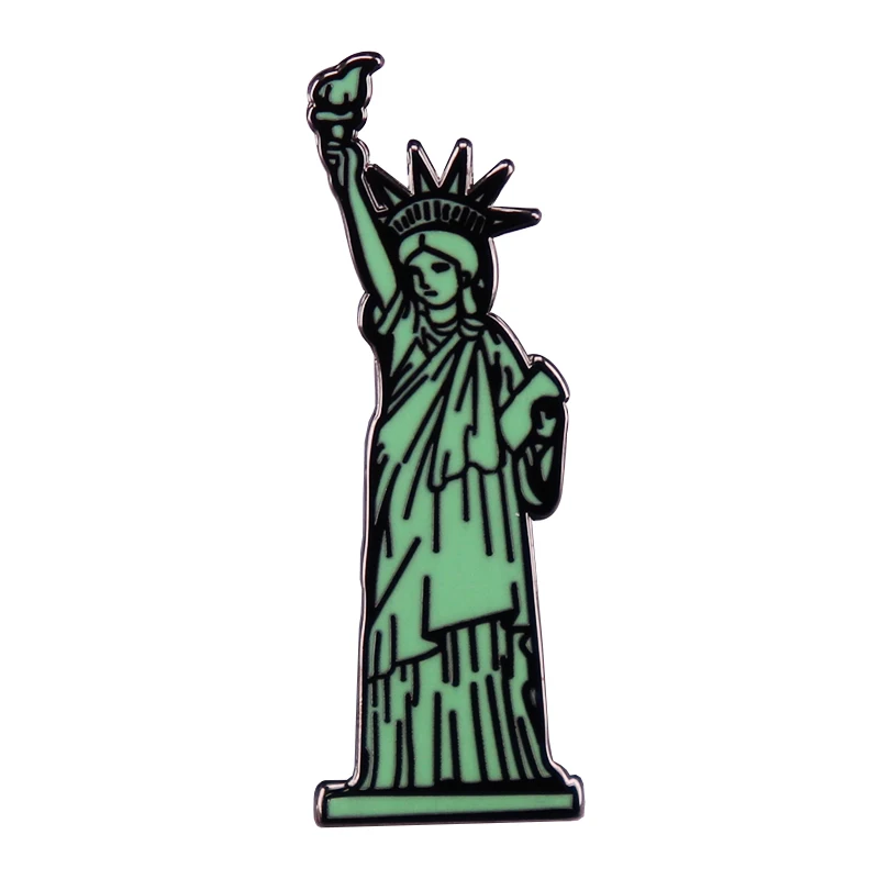 

American Statue of Liberty Letting Lady Brooch Pin Jeans Jacket Lapel Metal Pins Brooches Badges Exquisite Jewelry Accessories