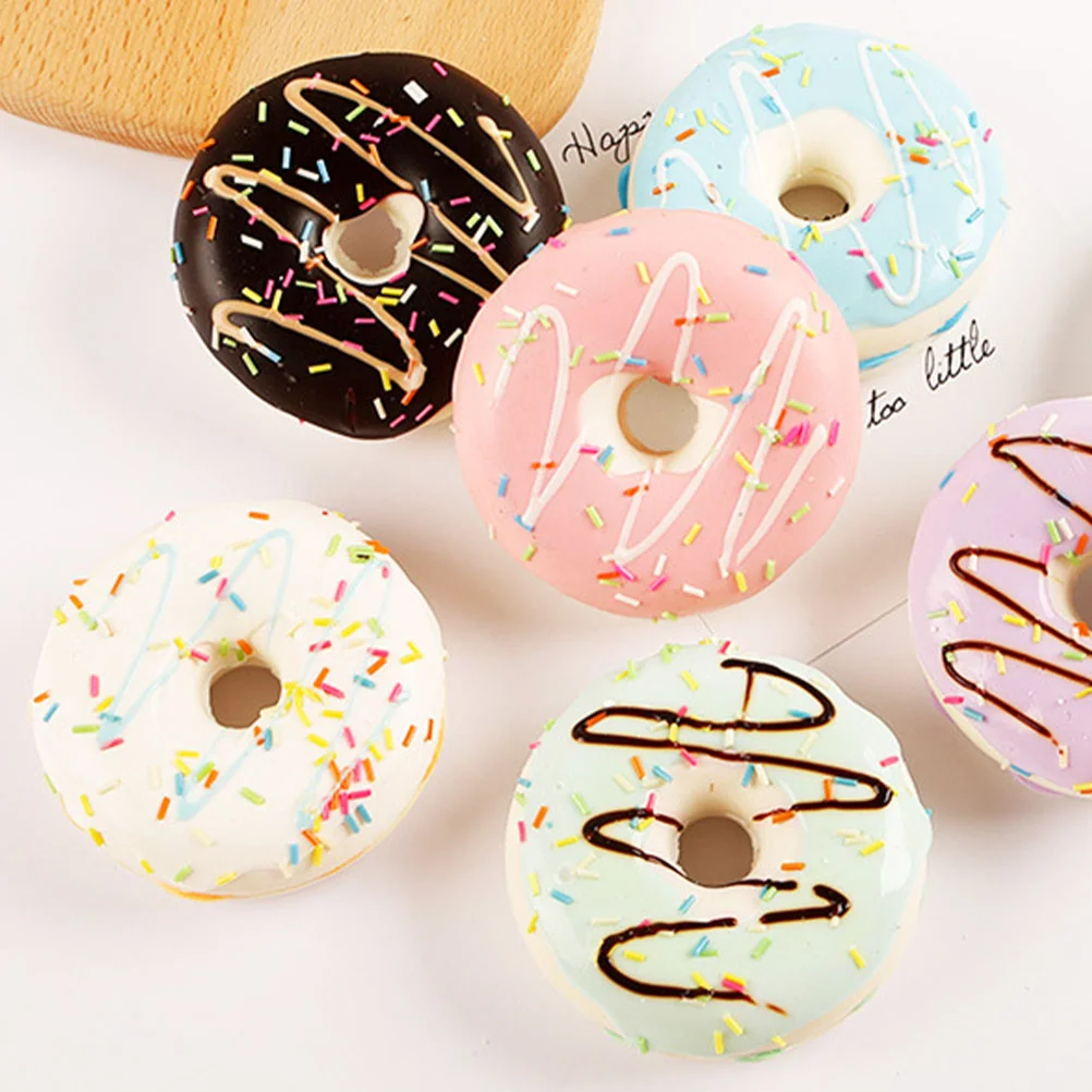 

High Simulation Fake Doughnuts Artificial Toys Realistic Dessert Shop Adornments Pretend Simulated PU